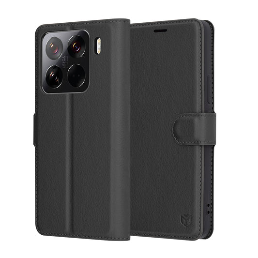 Deksel for Xiaomi 15 Pro, Techsuit, Leather Folio, Svart