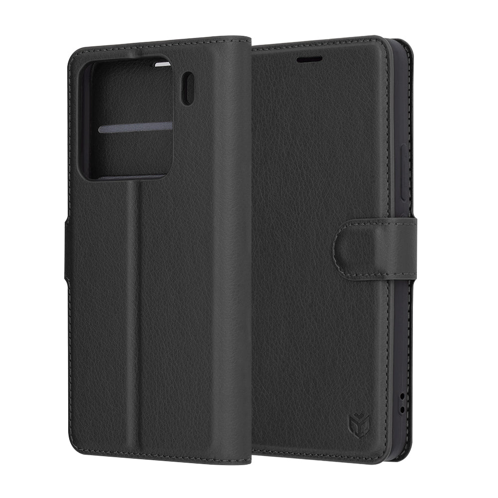 Deksel for Xiaomi 15 Pro, Techsuit, Leather Folio, Svart