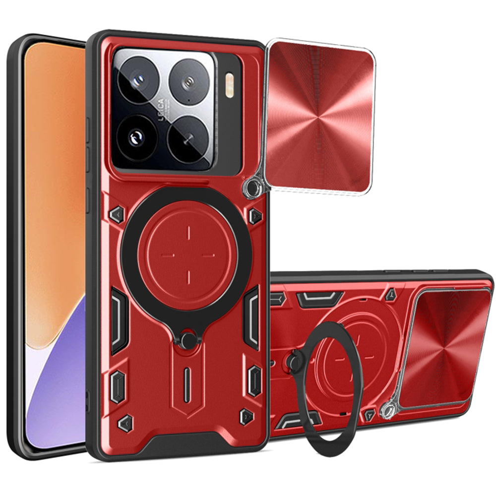 Deksel til Xiaomi 15, Techsuit, CamGuard Pro, Rød