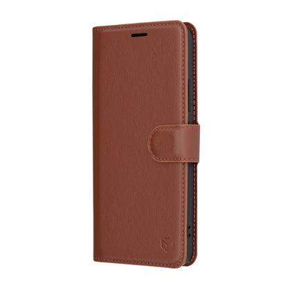 Deksel for Xiaomi 15, Techsuit, Leather Folio, Brun