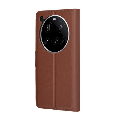 Deksel for Xiaomi 15 Ultra, Techsuit, Leather Folio, Brun