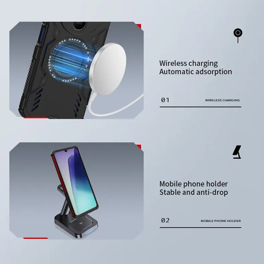 MagSafe-deksel for Xiaomi 15T Pro, Techsuit, ArmorMag, Blå
