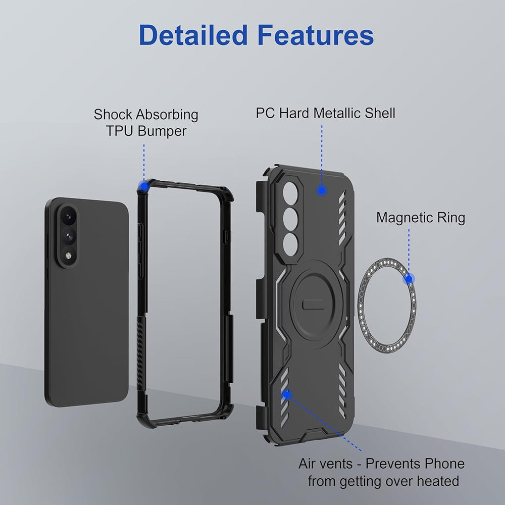 MagSafe-deksel for Xiaomi 15T Pro, Techsuit, ArmorMag, svart