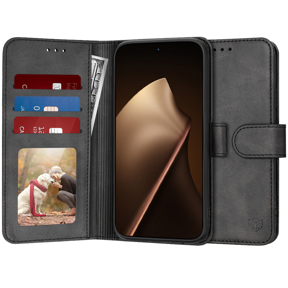 Deksel for Xiaomi 15T Pro, Techsuit, Diary Book, Svart