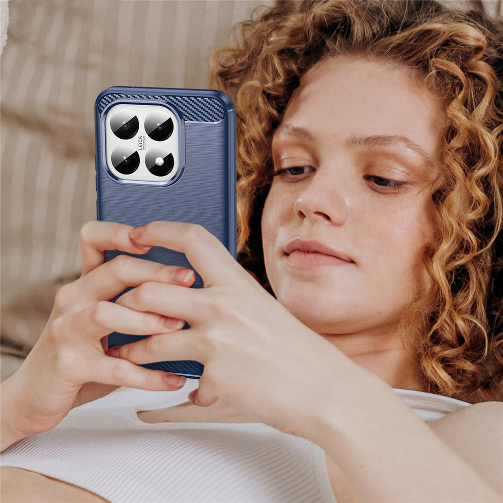 Deksel for Xiaomi 15T, Techsuit, Karbon, Blå