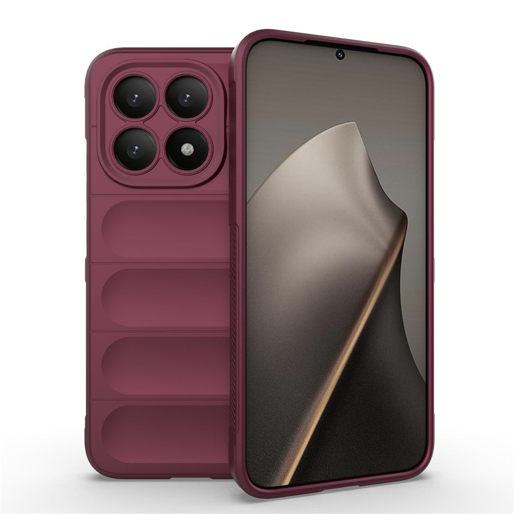 Deksel for Xiaomi 15T, Techsuit, Magic Shield, Kirsebærrød
