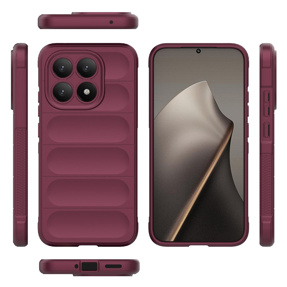 Deksel for Xiaomi 15T, Techsuit, Magic Shield, Kirsebærrød