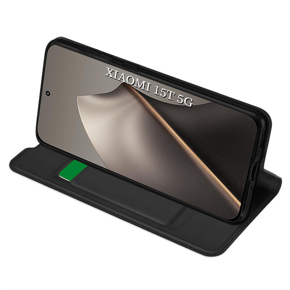 Deksel for Xiaomi 15T, Techsuit, Magskin Book, Svart
