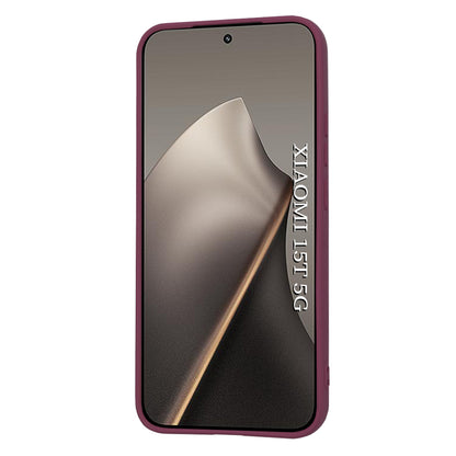 Deksel for Xiaomi 15T, Techsuit, SoftFlex, Kirsebærrød
