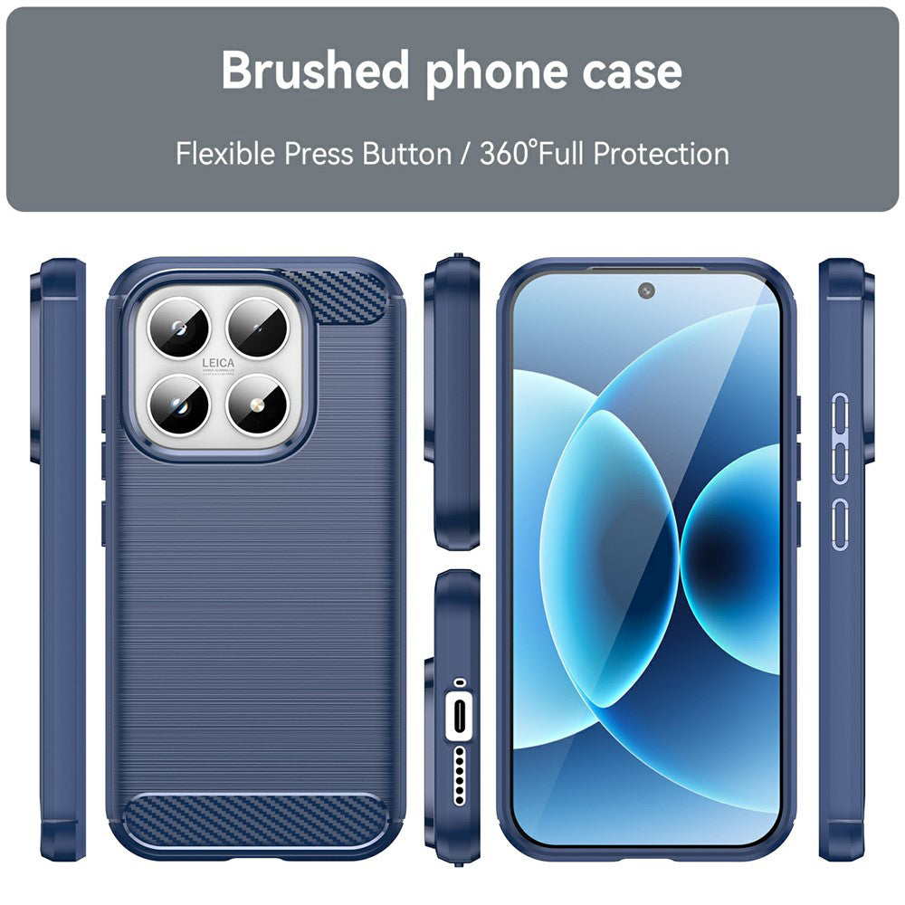 Deksel for Xiaomi 17, Techsuit, Karbon, Blå