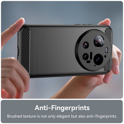 Deksel for Xiaomi 17 Ultra, Techsuit, Karbon, Svart