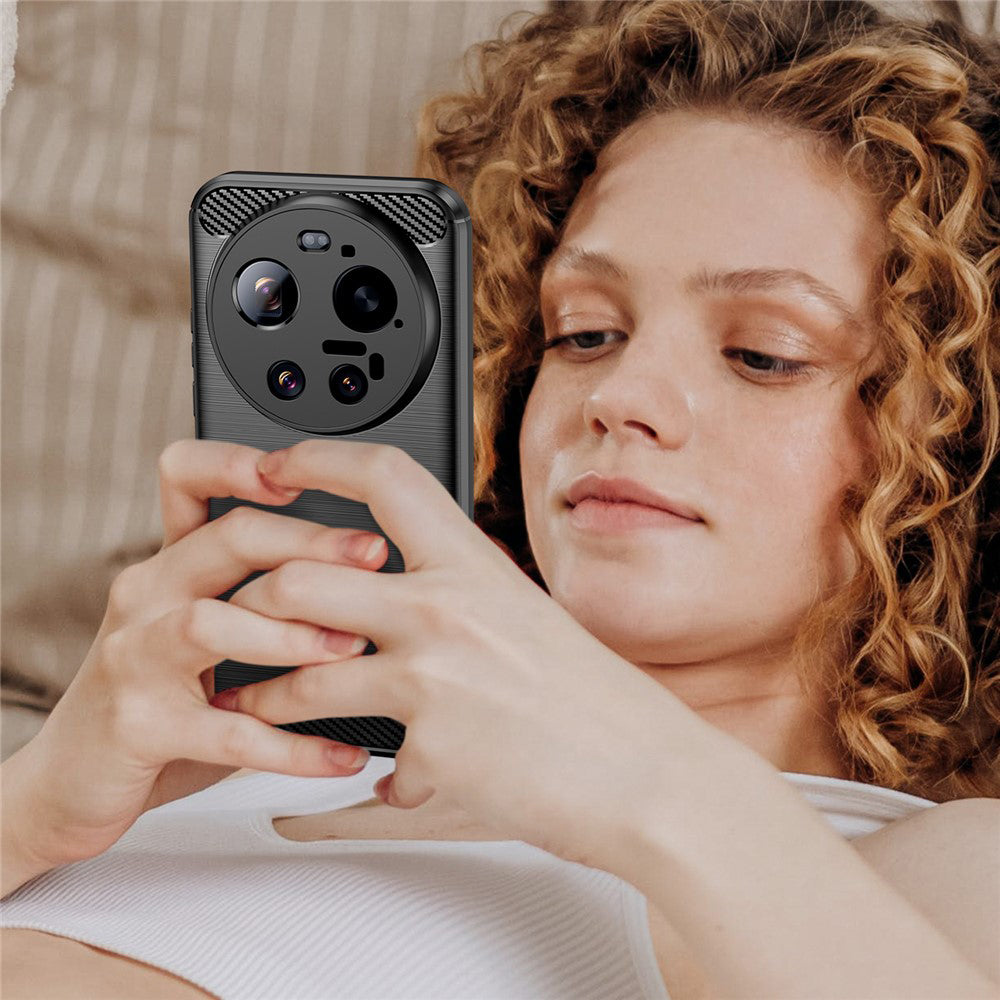 Deksel for Xiaomi 17 Ultra, Techsuit, Karbon, Svart