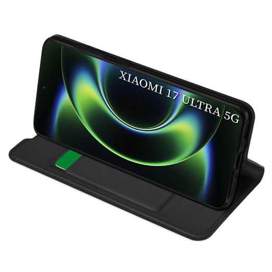 Deksel for Xiaomi 17 Ultra, Techsuit, Magskin Book, Svart