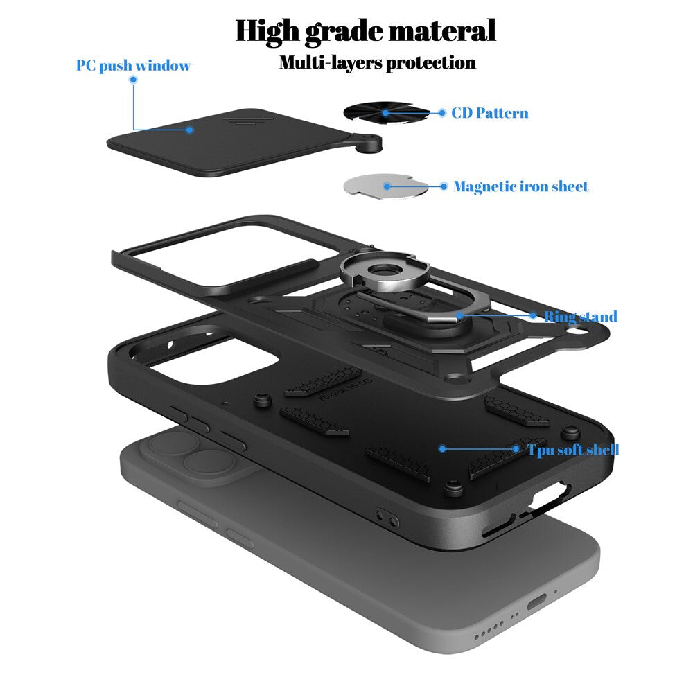Deksel for Xiaomi 17T, OEM, CamShield, Svart