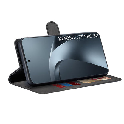 Deksel for Xiaomi 17T Pro, Techsuit, Diary Book, Svart