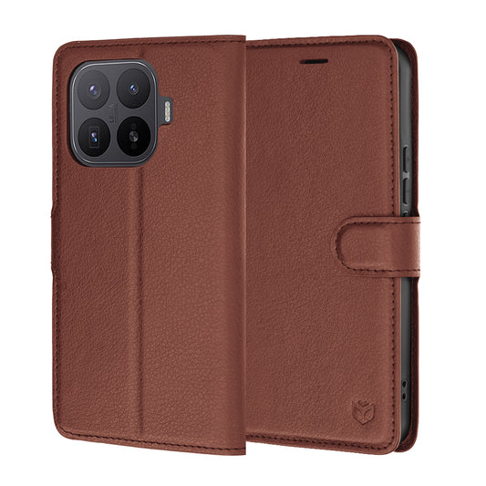 Deksel til Xiaomi 17T Pro, Techsuit, Leather Folio, Brun