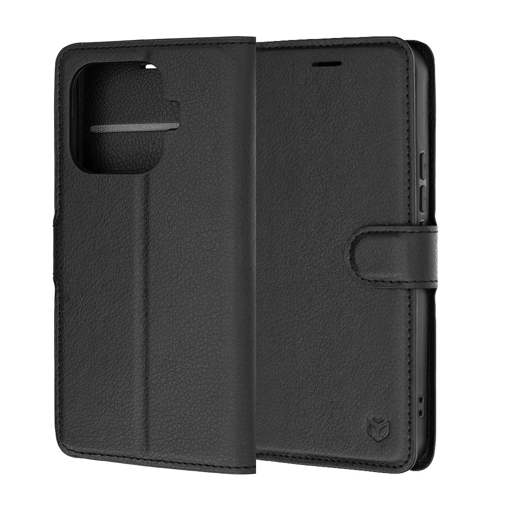 Deksel for Xiaomi 17T Pro, Techsuit, Leather Folio, Svart