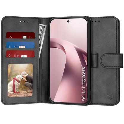 Deksel til Xiaomi 17T, Techsuit, Diary Book, svart