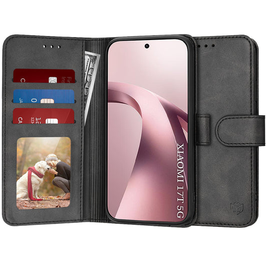 Deksel til Xiaomi 17T, Techsuit, Diary Book, svart