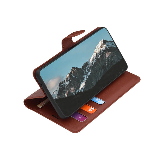 Deksel for Xiaomi 17T, Techsuit, Leather Folio, Brun