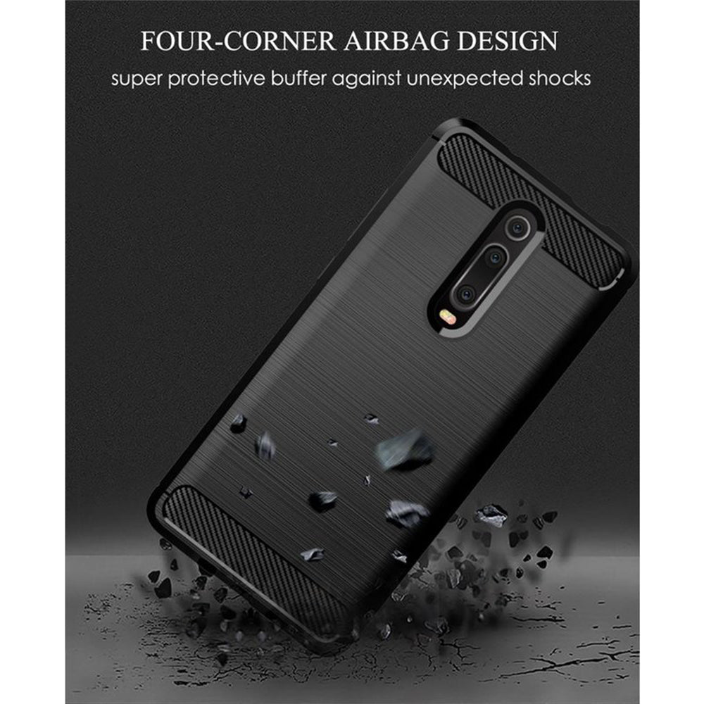 Deksel for Xiaomi Mi 9T Pro / 9T / Redmi K20 Pro / K20, Techsuit, Karbon, Svart