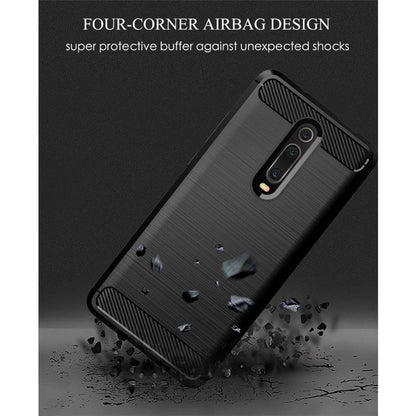 Deksel for Xiaomi Mi 9T Pro / 9T / Redmi K20 Pro / K20, Techsuit, Karbon, Svart