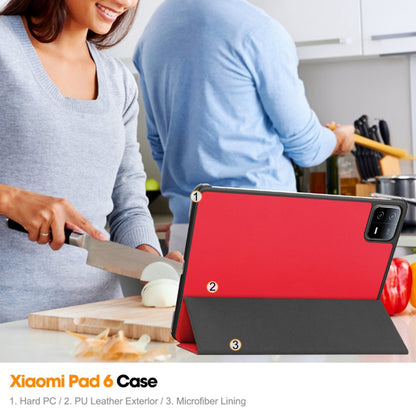 Deksel for Xiaomi Pad 6 / 6 Pro, Techsuit, FoldPro, Rød
