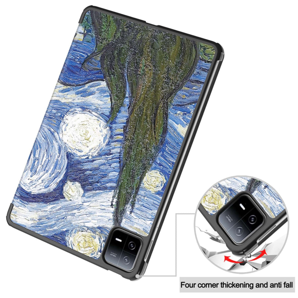 Deksel for Xiaomi Pad 6 / 6 Pro, Techsuit, FoldPro Starry Night, Flerfarget