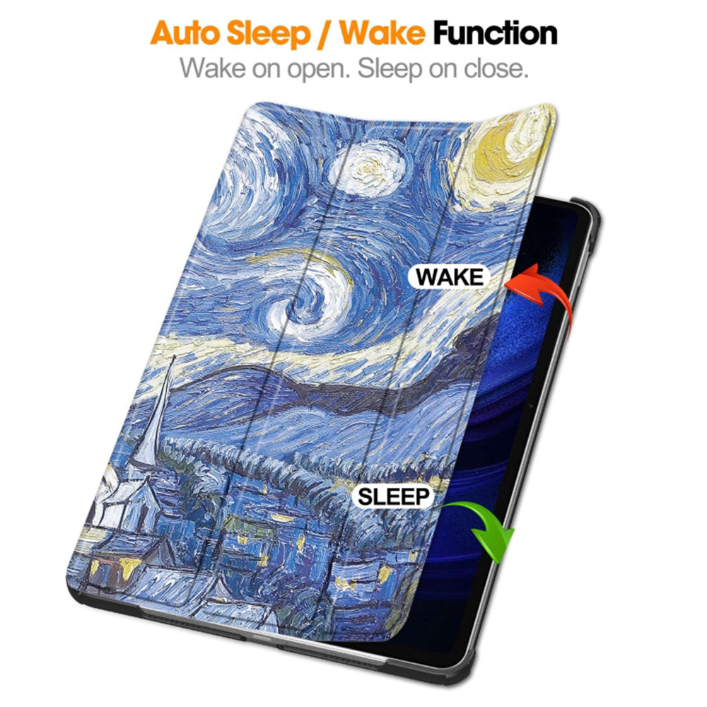 Deksel for Xiaomi Pad 6 / 6 Pro, Techsuit, FoldPro Starry Night, Flerfarget