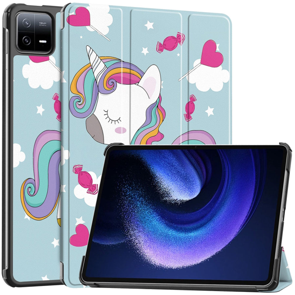 Deksel for Xiaomi Pad 6 / 6 Pro, Techsuit, FoldPro Unicorn, Flerfarget