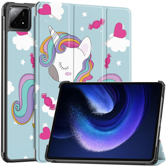 Deksel til Xiaomi Pad 6S Pro 12.4, Techsuit, FoldPro Unicorn, Flerfarget