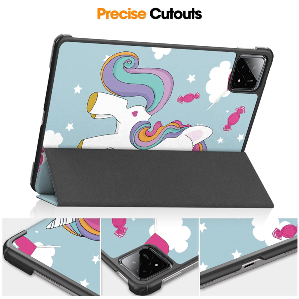 Deksel til Xiaomi Pad 6S Pro 12.4, Techsuit, FoldPro Unicorn, Flerfarget