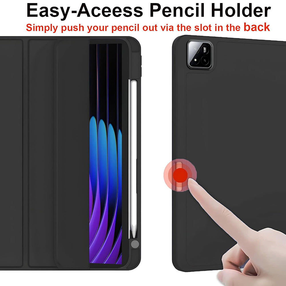 Deksel for Xiaomi Pad 7 / 7 Pro, Techsuit, Flex Trifold, Svart