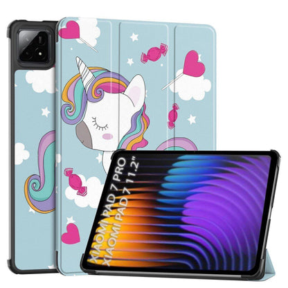 Deksel for Xiaomi Pad 7 / 7 Pro, Techsuit, FoldPro Unicorn, Flerfarget