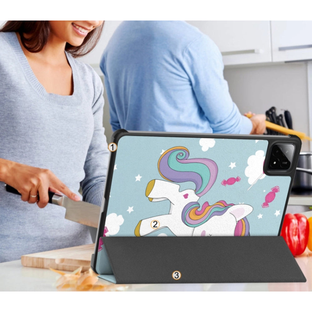 Deksel for Xiaomi Pad 7 / 7 Pro, Techsuit, FoldPro Unicorn, Flerfarget