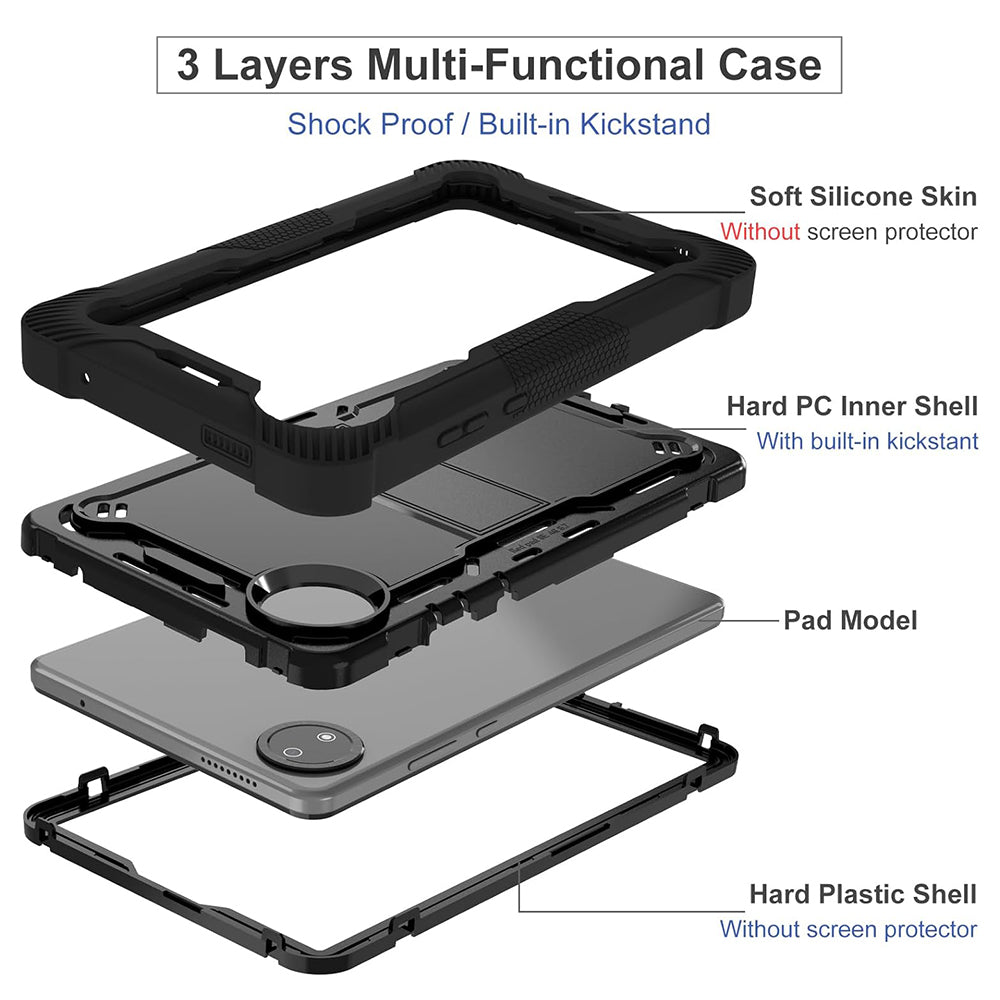 Deksel for Xiaomi Pad 7, Techsuit, Rugged TabShell, Svart