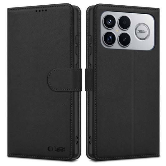 Deksel for Xiaomi Poco F8 Ultra, Tech-Protect, Wallet, Svart
