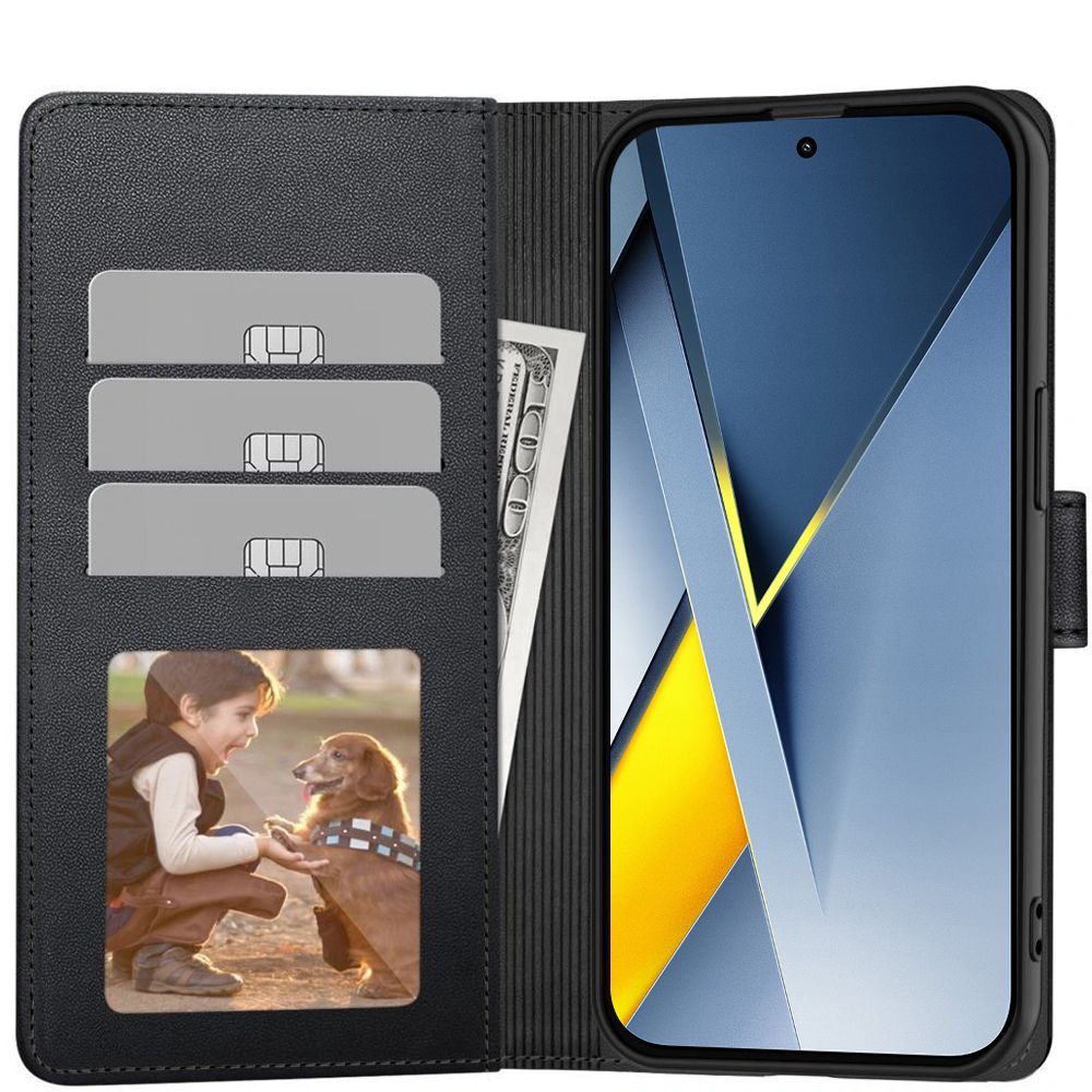 Deksel for Xiaomi Poco F8 Pro, Tech-Protect, Wallet, Svart