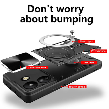 Deksel for Xiaomi Poco C65 / Redmi 13C, Techsuit, CamGuard Pro, Svart