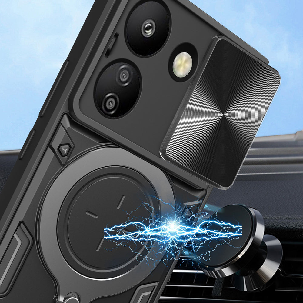 Deksel for Xiaomi Poco C65 / Redmi 13C, Techsuit, CamGuard Pro, Svart