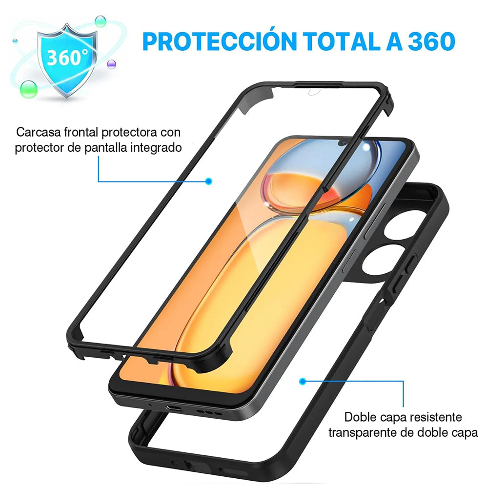 Deksel for Xiaomi Poco C65 / Redmi 13C, Techsuit, ColorVerse 360, Svart