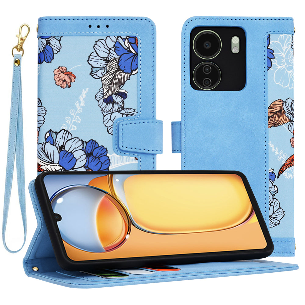 Deksel for Xiaomi Poco C65 / Redmi 13C, Techsuit, FlipCraft, Blå
