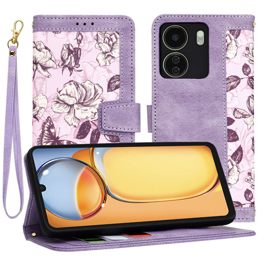 Deksel for Xiaomi Poco C65 / Redmi 13C, Techsuit, FlipCraft, Lilla