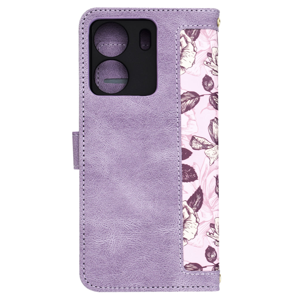 Deksel for Xiaomi Poco C65 / Redmi 13C, Techsuit, FlipCraft, Lilla