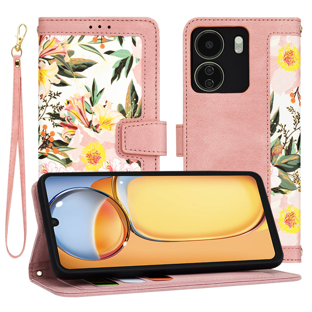 Deksel for Xiaomi Poco C65 / Redmi 13C, Techsuit, FlipCraft, Rosa