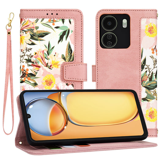 Deksel for Xiaomi Poco C65 / Redmi 13C, Techsuit, FlipCraft, Rosa