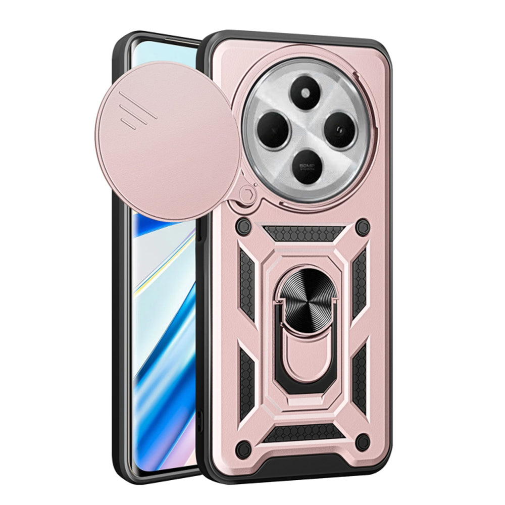 Deksel for Xiaomi Poco C75 / Redmi 14C, Techsuit, CamShield, Rosa