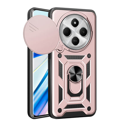 Deksel for Xiaomi Poco C75 / Redmi 14C, Techsuit, CamShield, Rosa