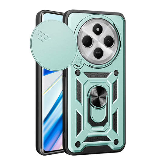 Deksel for Xiaomi Poco C75 / Redmi 14C, Techsuit, CamShield, Grønn