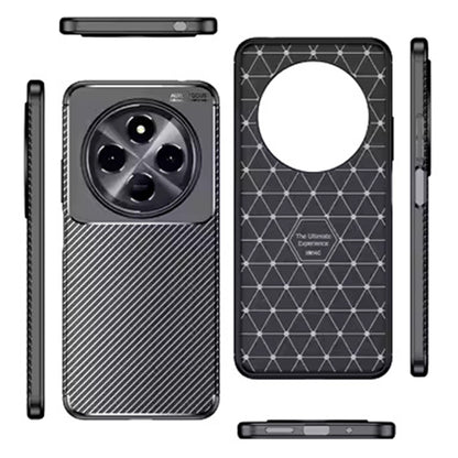 Deksel for Xiaomi Poco C75 / Redmi 14C, Techsuit, CarbonFiber, Svart